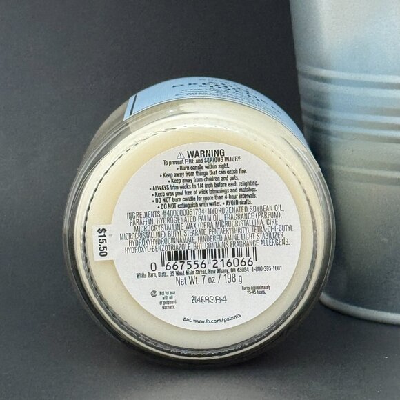 BBW Sun Drenched Linen White Barn Bath & Body Works Mason Jar Single Wick Candle - Picture 9 of 10